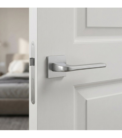 Poignée de porte chrome satiné NAKA poignée design