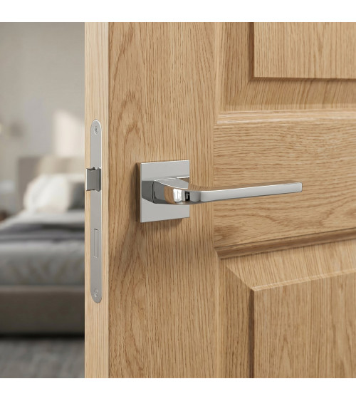 Poignée de porte chrome poli NAKA poignée design