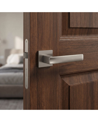 Poignée de porte nickel satiné LIMA