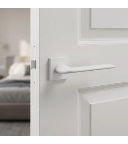 Poignée de Porte blanche Line Stinger Carrée