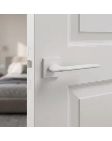 Poignée de Porte blanche Line Stinger Carrée