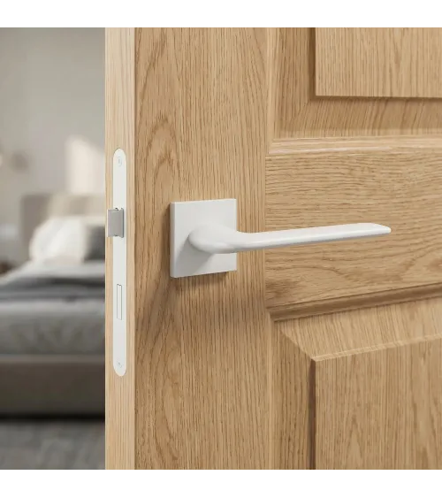 Poignée de Porte blanche Line Stinger Carrée