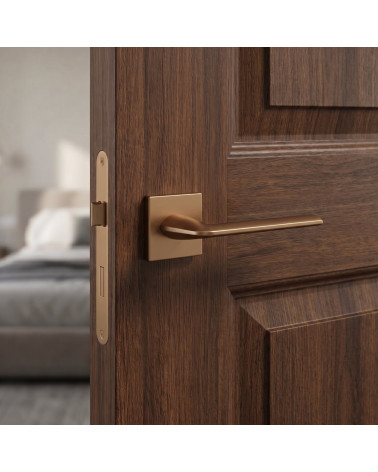 Poignée de Porte marron clair Line Stinger Carrée