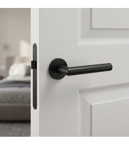 Poignée de Porte noire Line Ronda Ronde -  poignée design