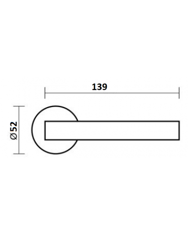 Poignée de porte LIGNE avec dimensions