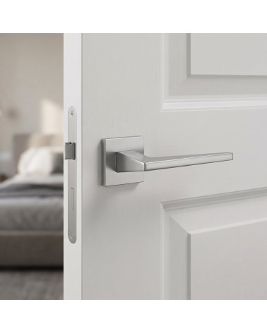 Poignées de porte chrome satiné LIMA FIT
