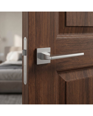 Poignées de porte chrome satiné LIMA FIT