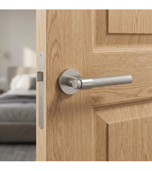Poignée de porte nickel satiné GOYA poignée design