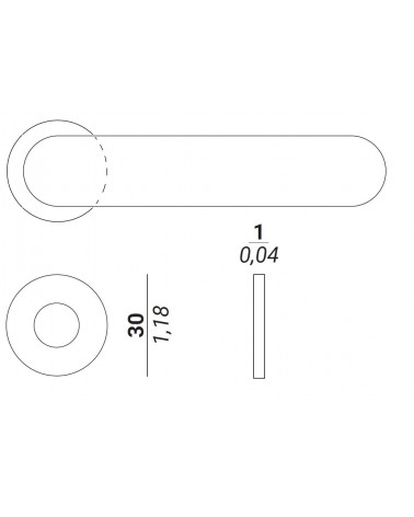 Rondelle de 30mm pour poignées de porte VERUM -  poignée design