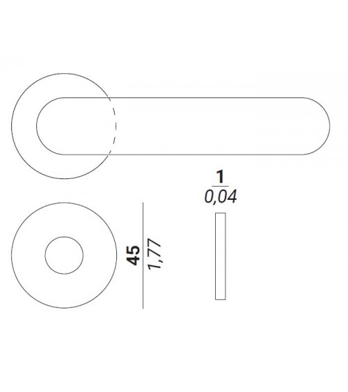 Rondelle de 45mm pour poignées de porte VERUM -  poignée design