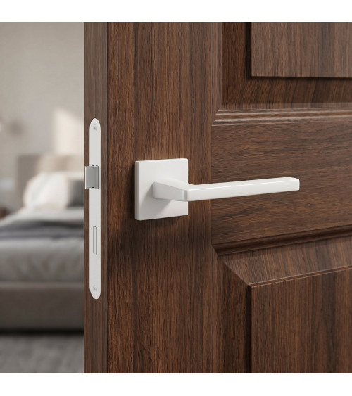 Poignée de porte blanche PYROLA quincaillerie design