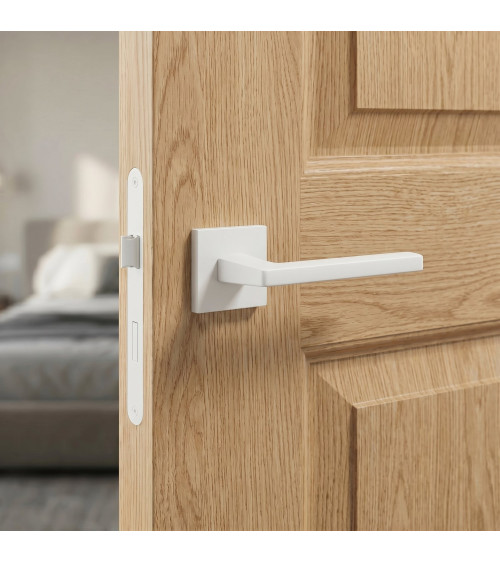 Poignée de porte blanche PYROLA quincaillerie design