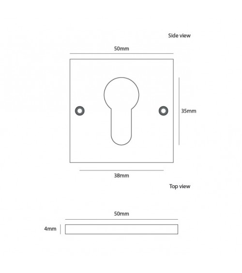 Rosace de porte CDL à clef à barillet en laiton -  poignée design