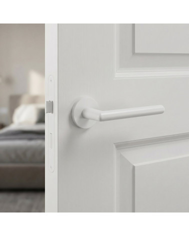 Poignée de porte blanche KALMIA