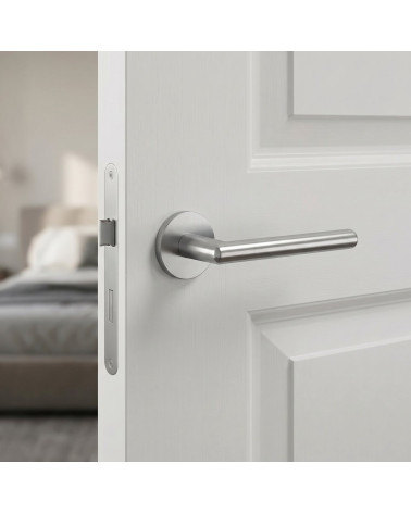 Poignée de porte chrome satiné KALMIA