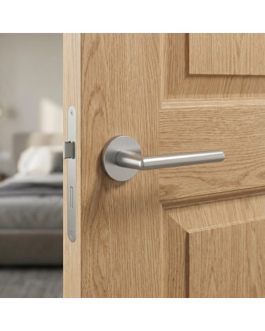 Poignée de porte chrome satiné KALMIA