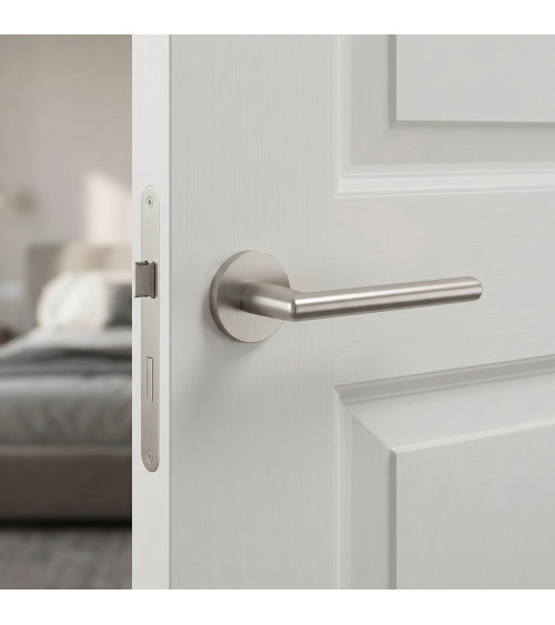 Poignée de porte nickel satiné KALMIA poignée design