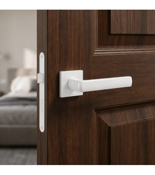 Poignée de porte blanche HOSTA quincaillerie design