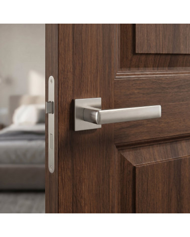 Poignées de porte nickel satiné HOSTA