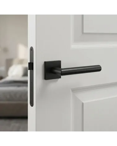 Poignée de porte noire ARABIS carrée