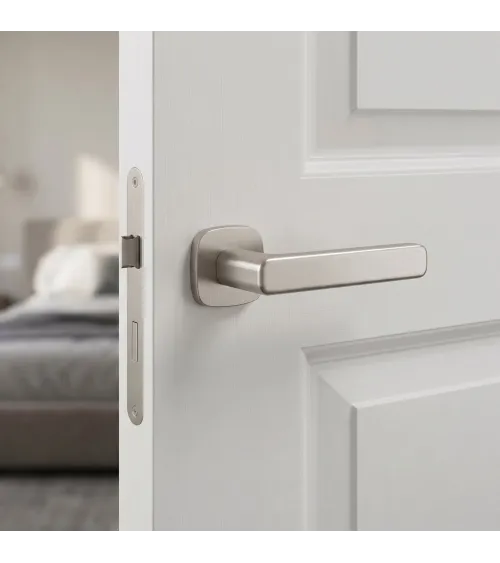Poignée de porte nickel satiné IXIA poignée design