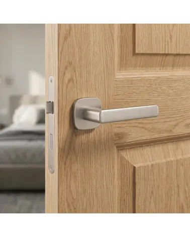 Poignée de Porte Nickel Satiné - Modèle IXIA