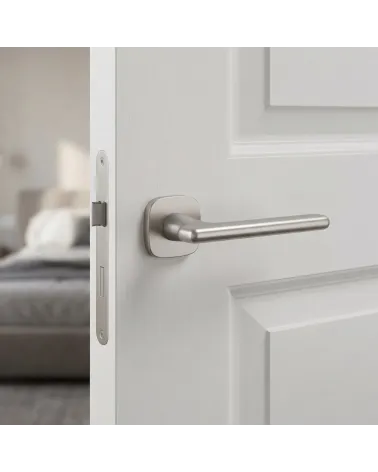 Poignée de Porte Nickel Satin - Modèle MARANTA