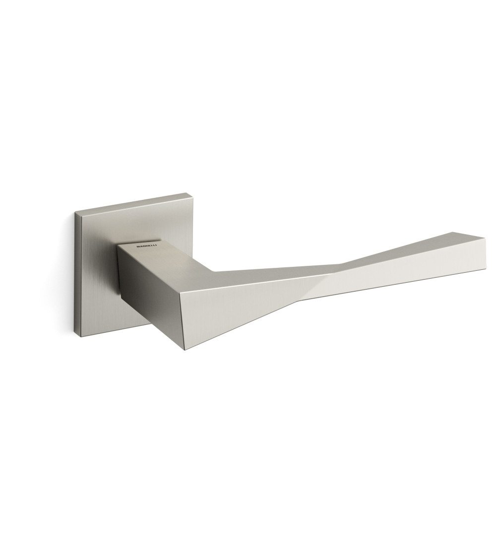Poignée de porte nickel satiné Mandelli Twee poignée design