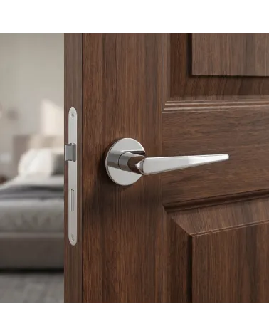 Poignée de Porte Chrome Poli Sublime et Charmante - Modèle ARNICA