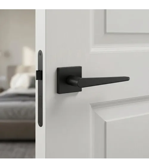 Poignée de porte couleur noire mate ARNICA poignée design