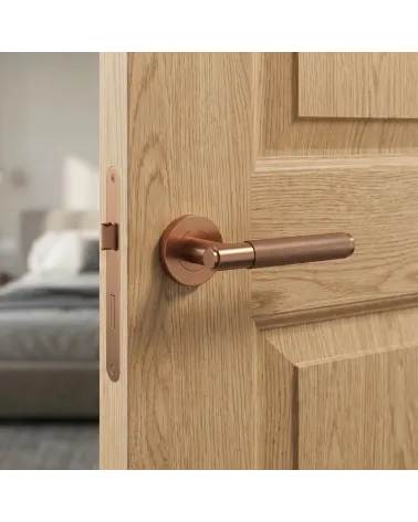 Poignée de Porte Cuivre pour une déco chaleureuse - Modèle OVAL 1741
