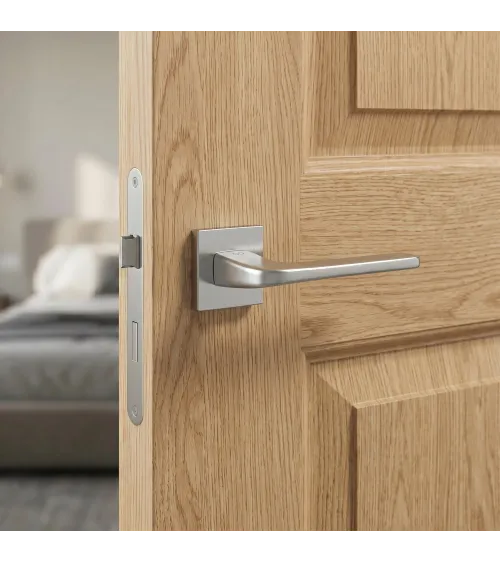 Poignée de porte chrome brossé Solo -  poignée design