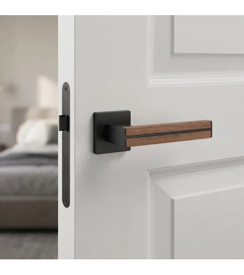 Poignée de porte en zamak et bois IMPERATA poignée design