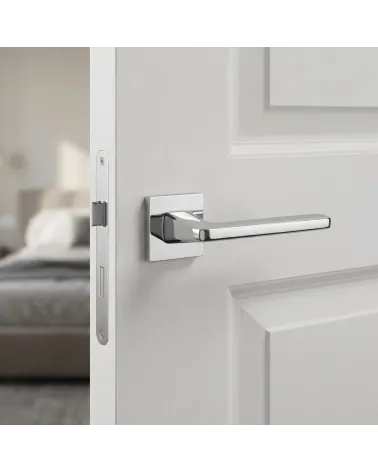Poignée de Porte Chrome Poli pour un reflet miroir - Modèle ERBA