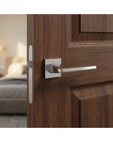 Poignée de Porte Chrome Poli pour un reflet miroir - Modèle ERBA
