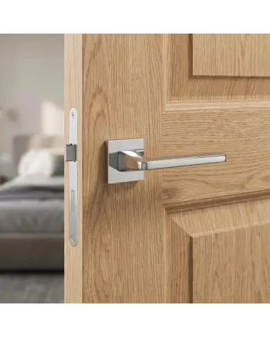 Poignée de Porte Chrome Poli pour un reflet miroir - Modèle ERBA