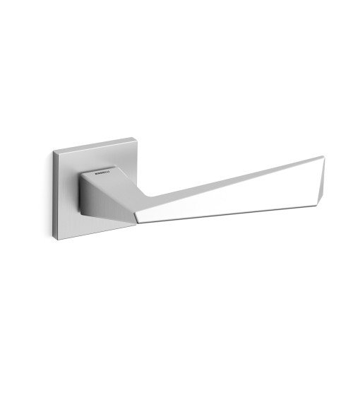 Poignée de porte nickel satiné Mandelli Piramid poignée design