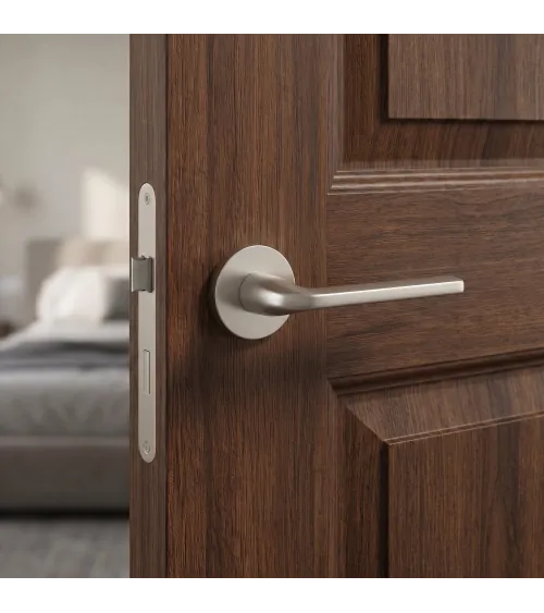 Poignée de porte nickel satiné OLEANDRO quincaillerie design
