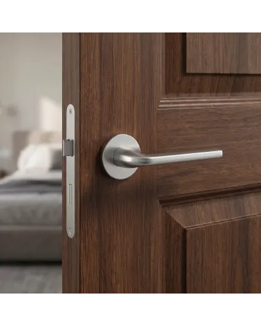 Poignée de Porte Chrome Satiné à l’éclat subtil - Modèle OLEANDRO