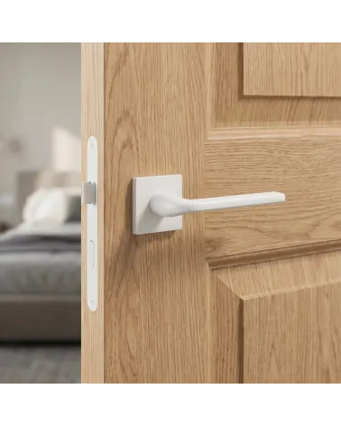 Poignée de porte blanches Scandi carrées slim