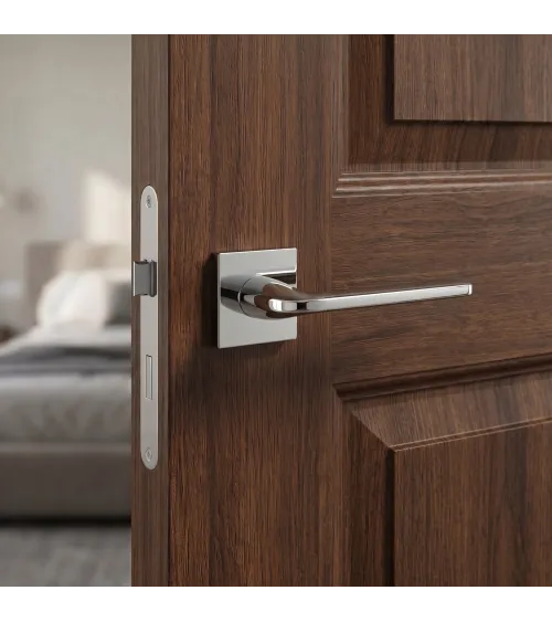 Poignée de porte chrome poli Scandi slim poignée design