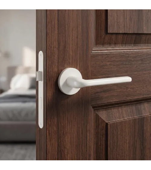 Poignée de porte blanche Scandi slim quincaillerie design