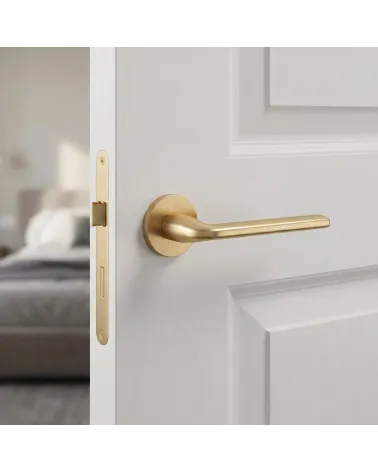 Poignées de porte or mat Scandi rondes slim