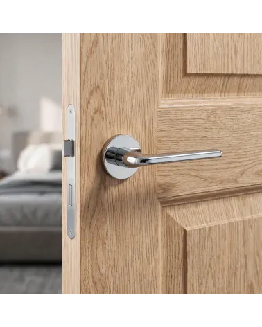 Poignées de porte en zamak Scandi rondes slim
