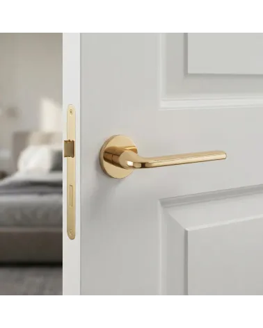 Poignées de porte or poli Scandi rondes slim