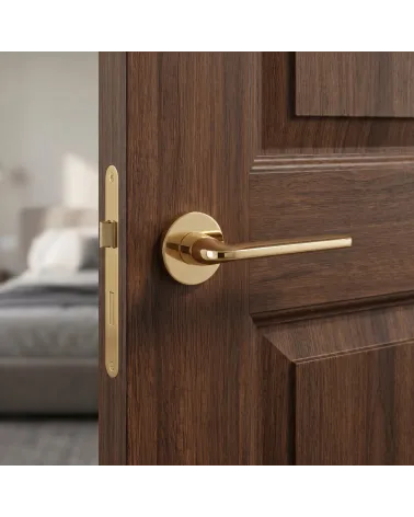 Poignées de porte or poli Scandi rondes slim