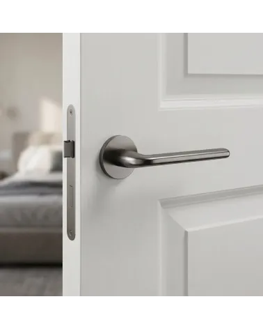 Poignées de porte graphite Scandi rondes slim