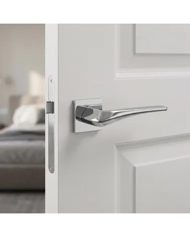 Poignées de porte chrome poli Heavy
