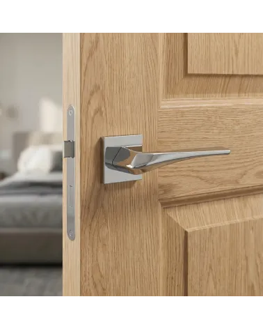 Poignées de porte chrome poli Heavy