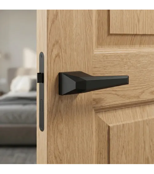 Poignée de porte noire Prisme poignée design